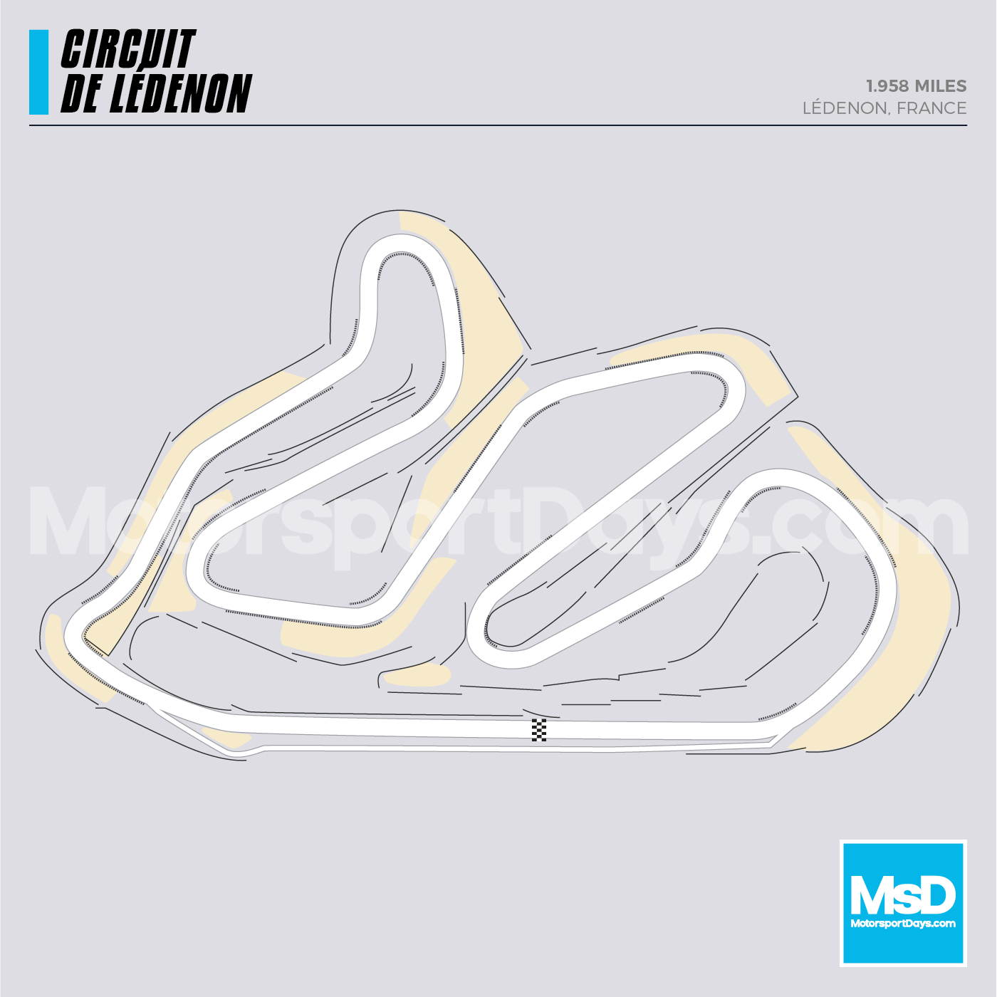 Ledenon Circuit-track-map